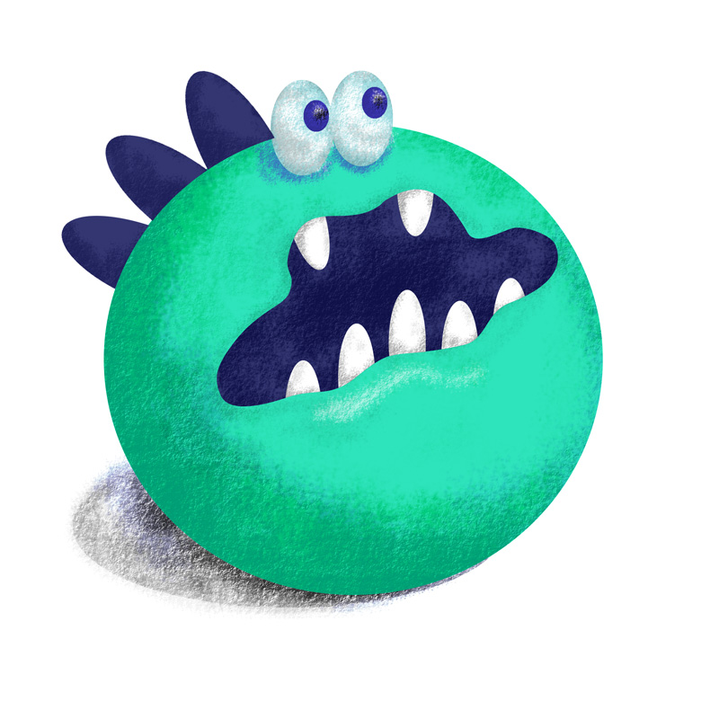 Funny Green Monster